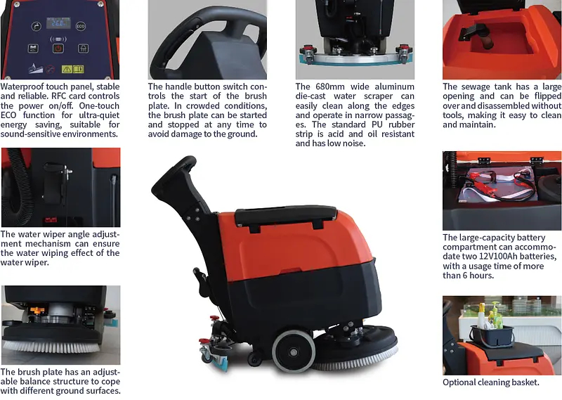 NobleLift NB460 460 mm walk-behind scrubber