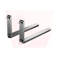 Solid stainless steel wheelbarrow forks