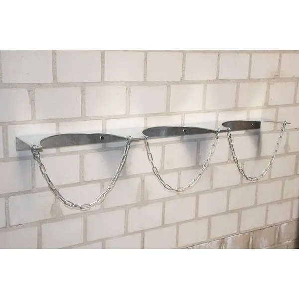 Wall support for gas bottle, hot galvanized