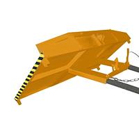 Scraping platform painted yellow orange