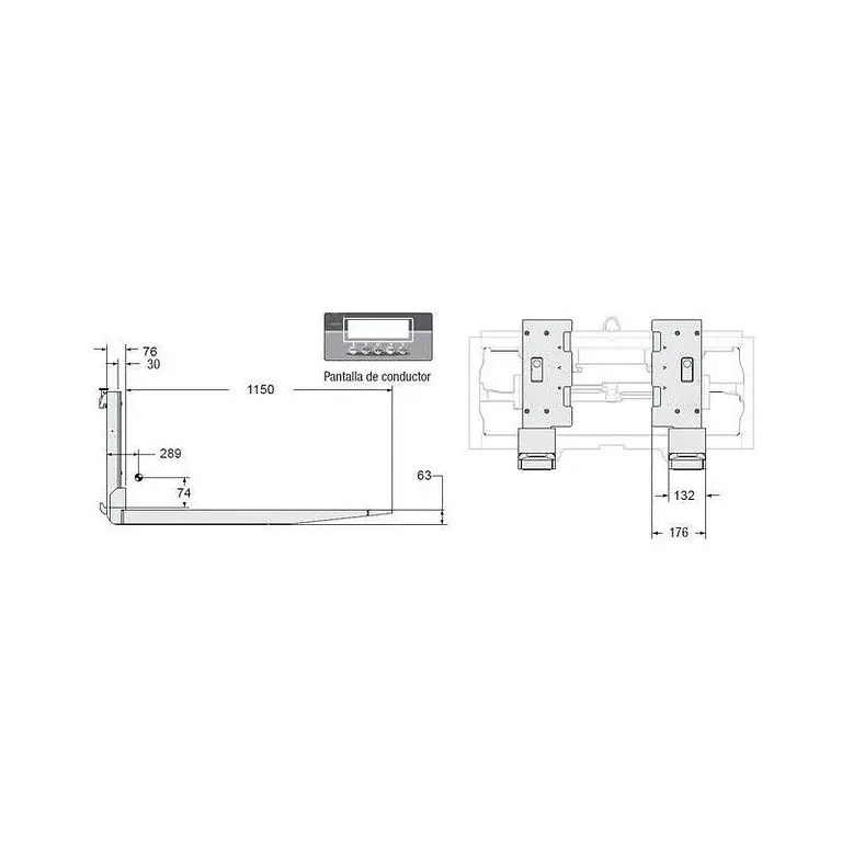 Horquillas Pesadoras 2500kg FEM2A