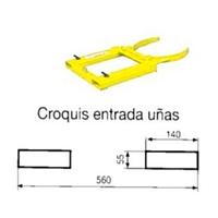 Vertical drum clamp for 200 liters drums