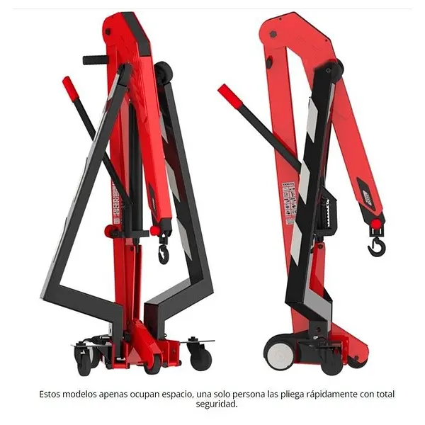 2000kg foldable manual crane