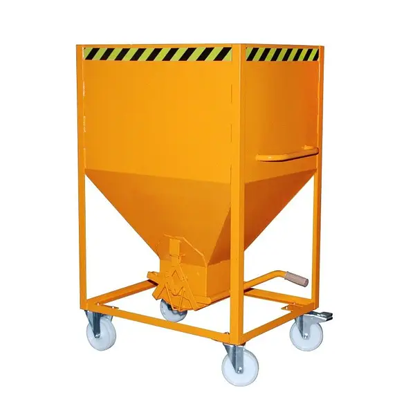 Silo container painted orange yellow