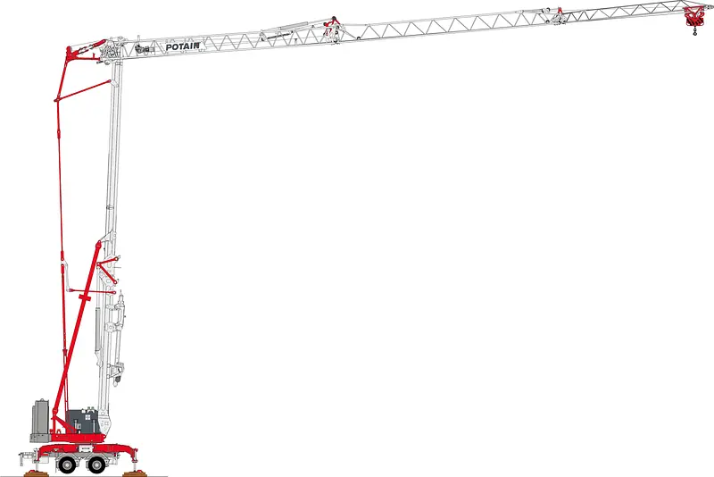 Potain Hup M 28-22 A 2000 lbs Self-Erecting Cranes