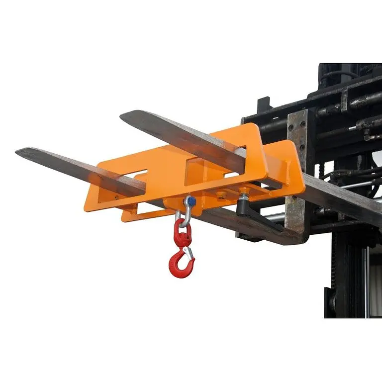 Charging hook painted orange yellow with swivel hook and holding lever