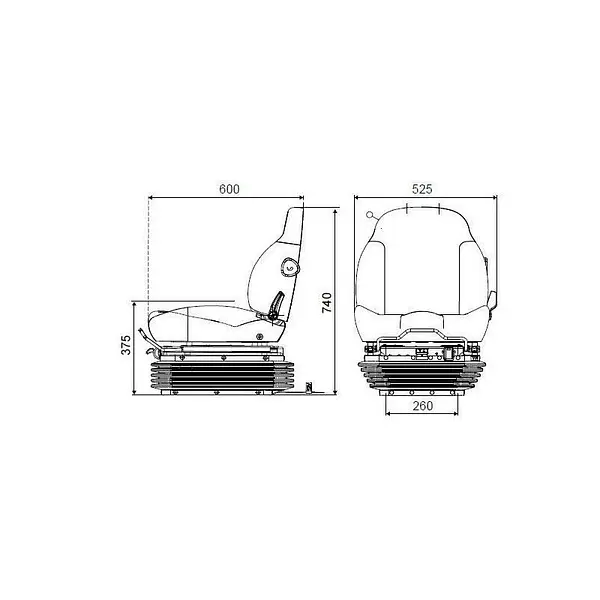 Asiento Kab 11E06 para carretilla elevadora