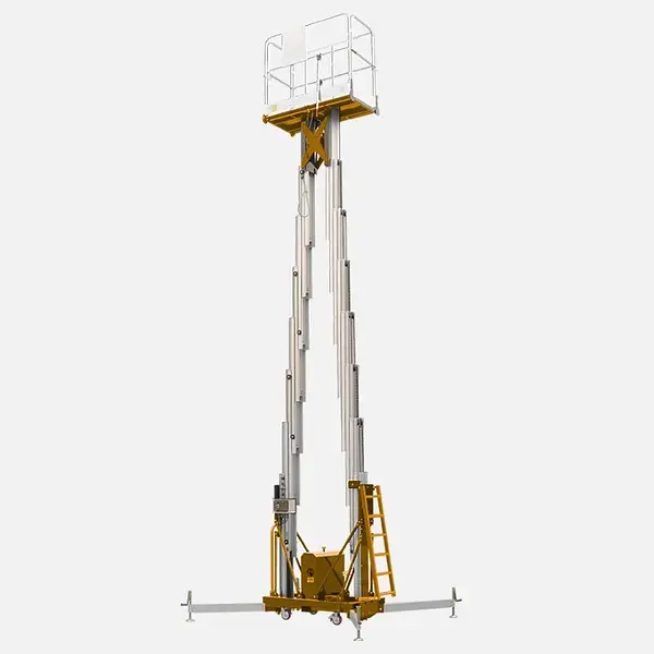 Plataforma Elevadora doble mástil vertical 14m-200kg (batería)