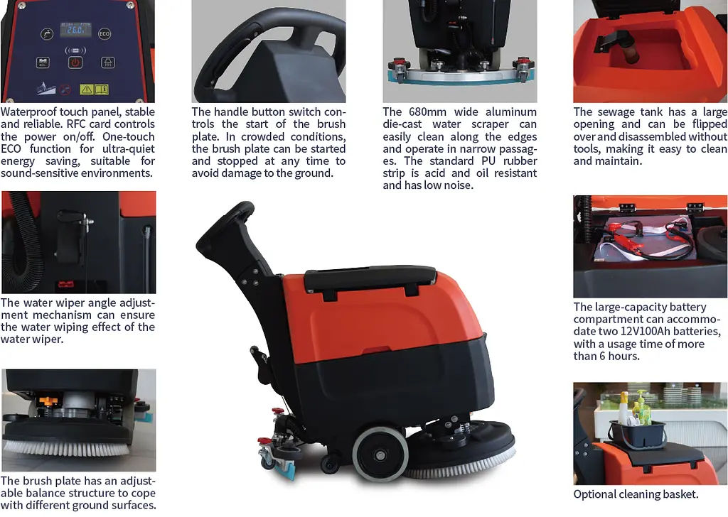 460 mm walk-behind scrubber - NobleLift NB460