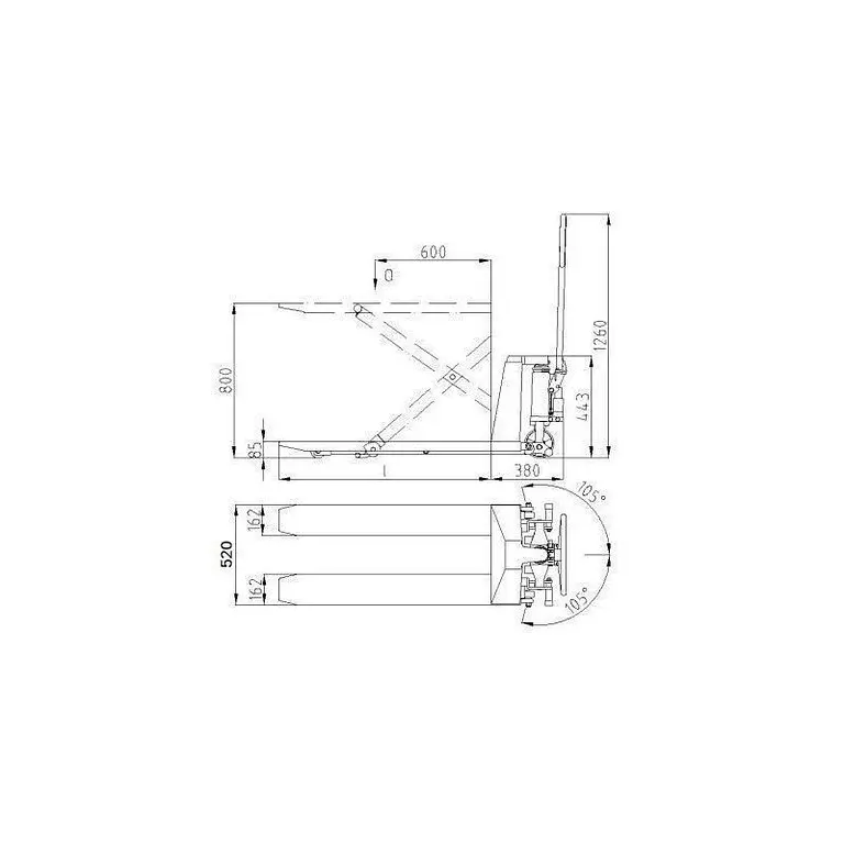 Table forklift with spring scissor lift