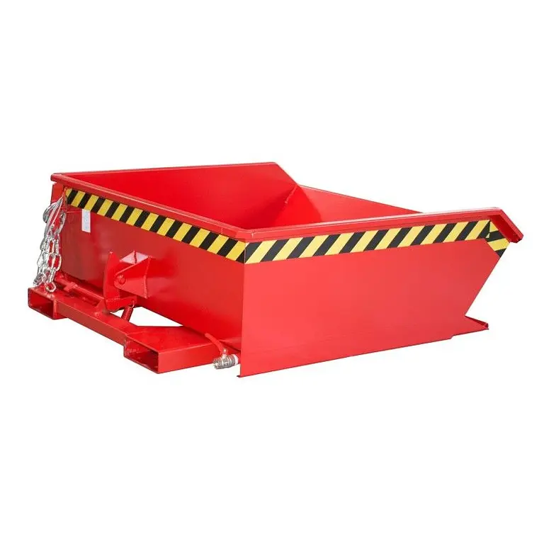 Mini contenedor de virutas, pintado, rojo fuego