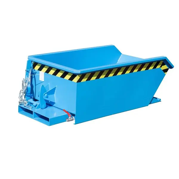 Mini contenedor de virutas, pintado, azul claro