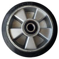 Rubber rotating wheel for pallet truck 180x50mm 20mm shaft