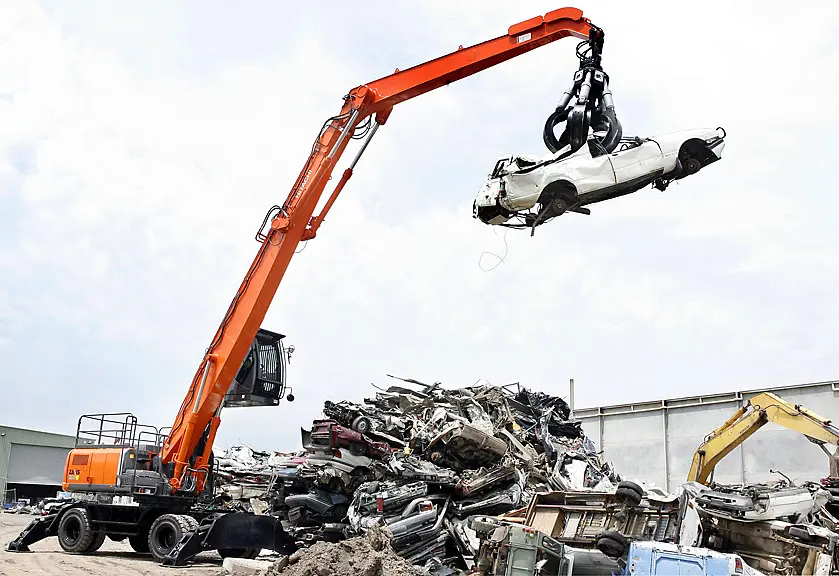 Rotobec OP4SM65 Hydraulic Scrap Grapple with RT-322 Rotator 0.50 m3