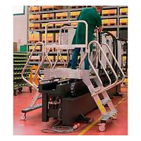Ladder Crossbridge aluminum staircase with anti-slip platform