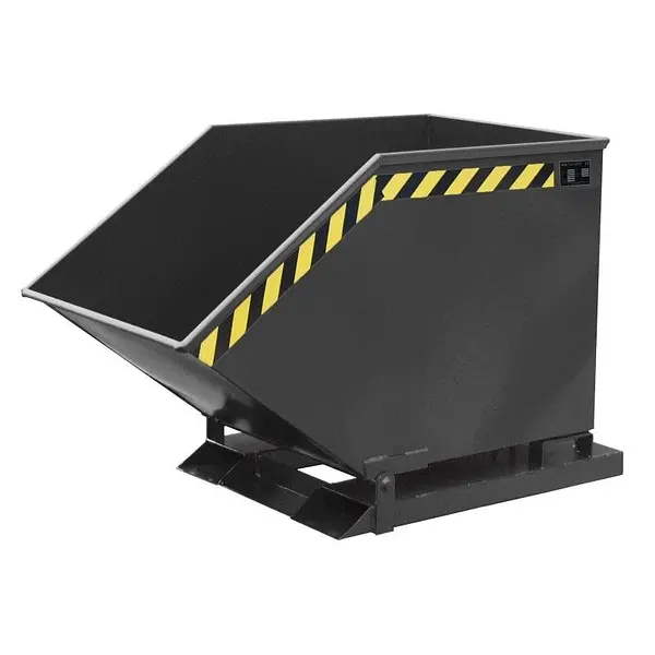 Contenedor basculante para virutas, pintado, Gris negruzco