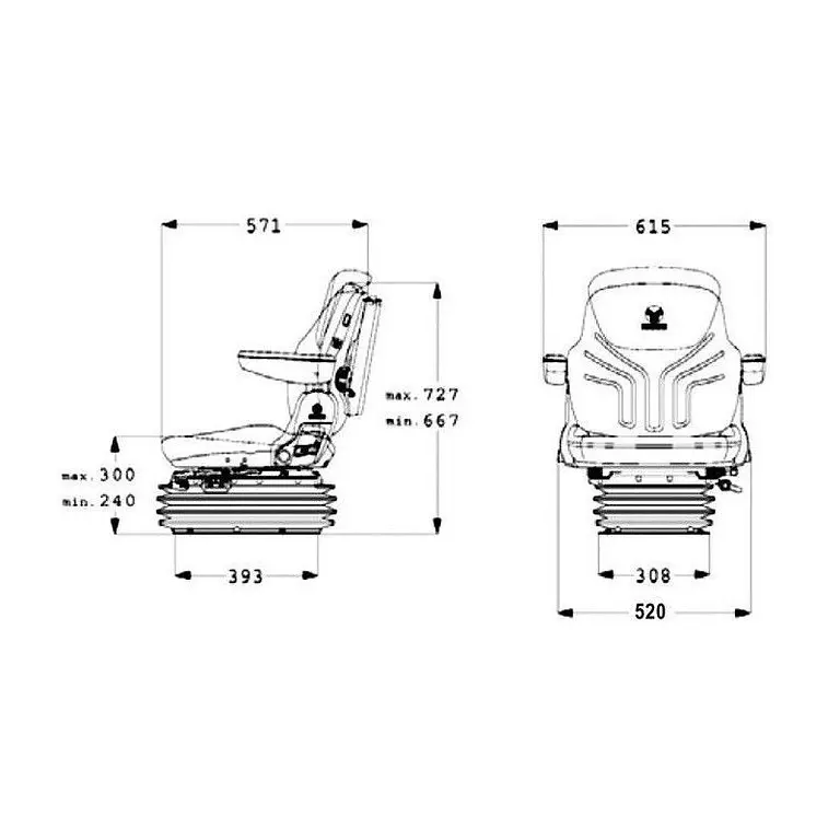 Grammer Seat Maximo Comfort Plus for agricultural machinery