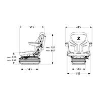 Grammer Seat Maximo Comfort Plus for agricultural machinery