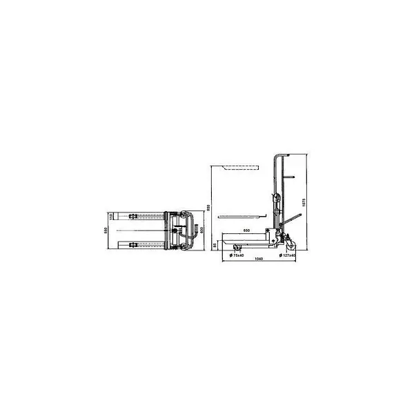 Apilador Manual 400kg a 850mm