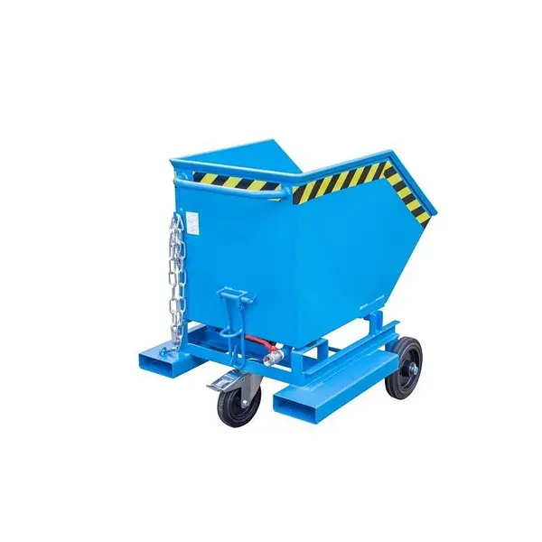 Volquete carretilla de virutas, pintado, azul claro
