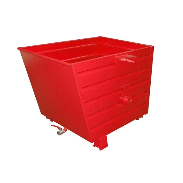Volquete apilable de virutas, pintado, Rojo fuego