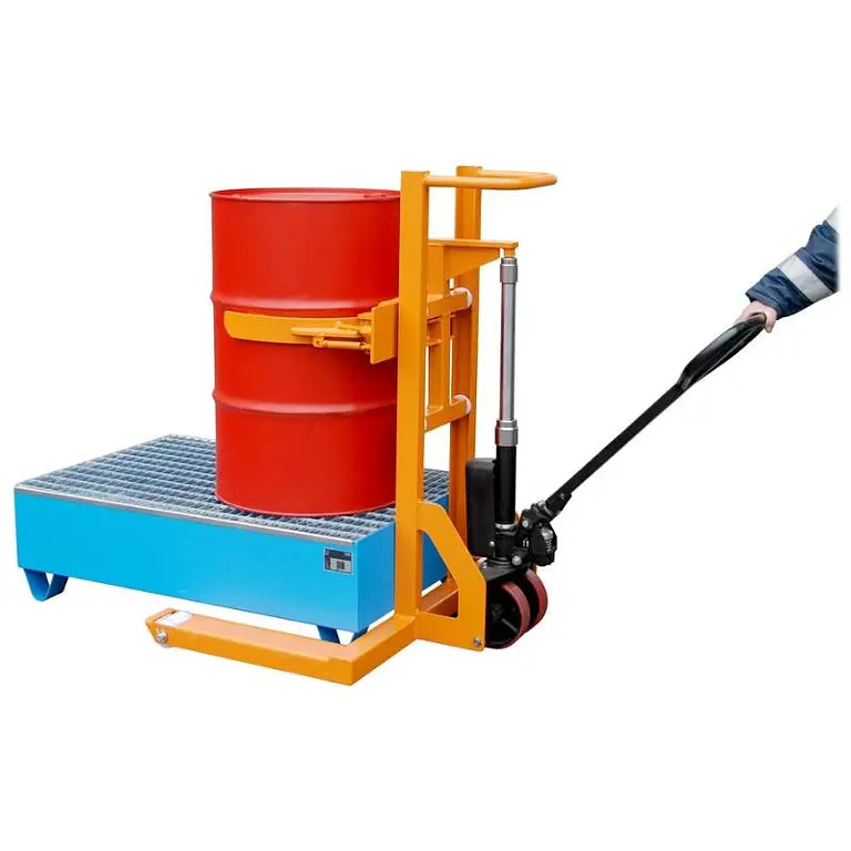 Apilador elevador de bidones con rodillos 300kg y 600mm