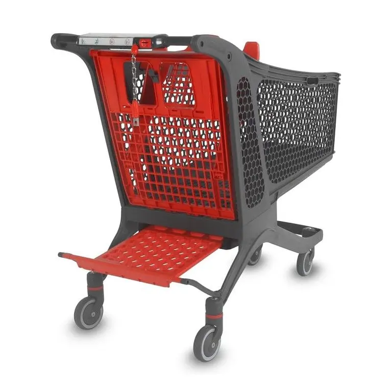 Plastic 240L supermarket and warehouse trolley