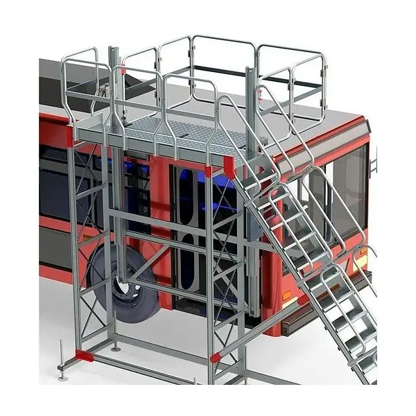 Platform with Adjustable Handrail