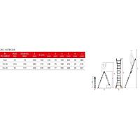 Ladder multipurpose aluminum telescopic