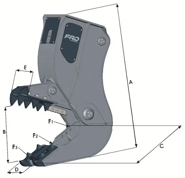 Trituradora secundaria FRD VS Series para excavadoras
