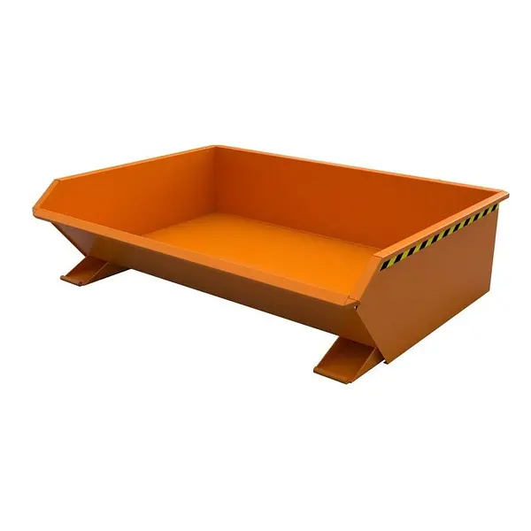 Mini contenedor basculante, pintado, Amarillo naranja