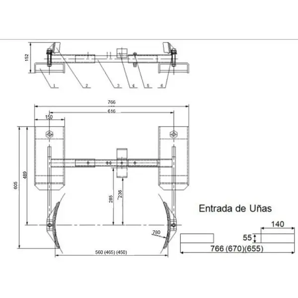 Accesorio de cinta vertical para montacargas para levantar tambores de plástico y chapa de 200 litros