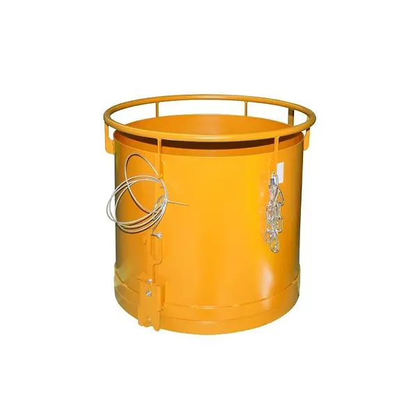 Contenedor cilíndrico, pintado, Amarillo naranja