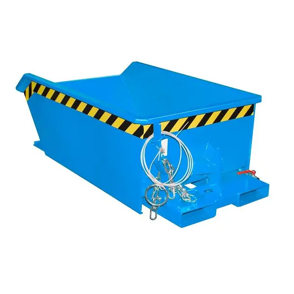 Mini contenedor de virutas, pintado, azul claro