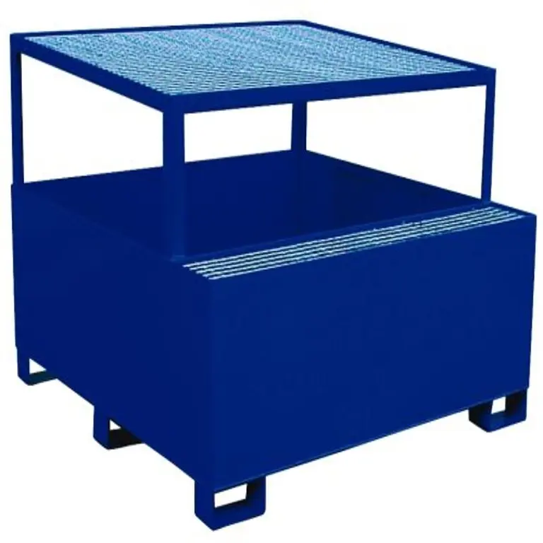 Cubeta de acero pintado con soporte de 1000L