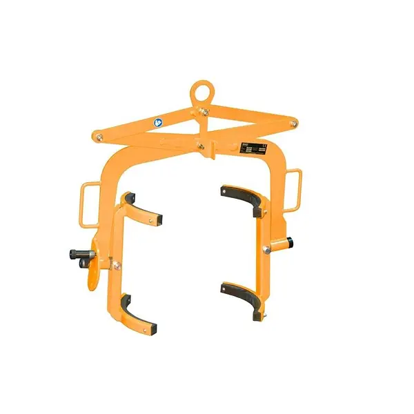 Pinza giratoria para bidones, pintada, amarillo anaranjado