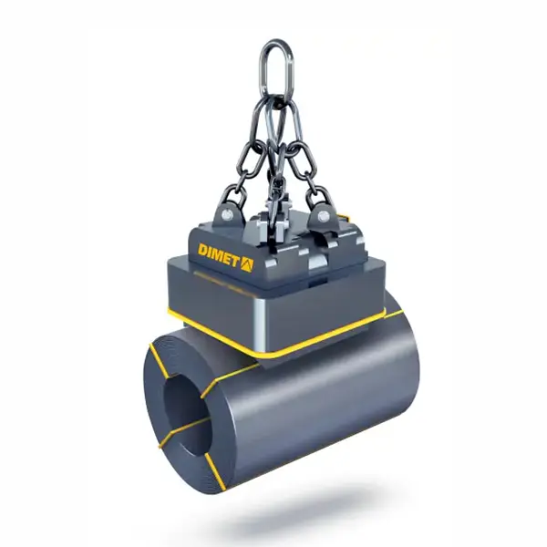 DIMET Electroimanes para bobinas , levantamiento por la superficie lateral