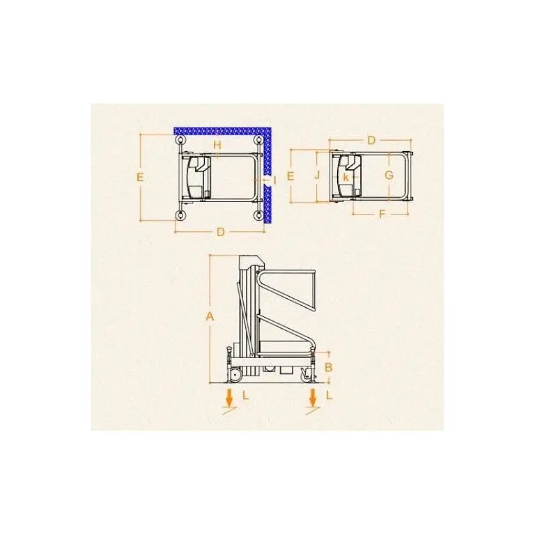 Plataforma Elevadora Manual 200kg a 4,08m Elevación