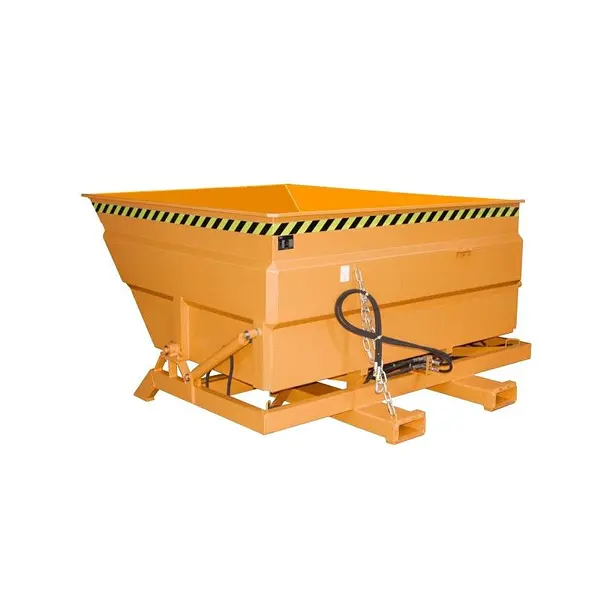 Contenedor basculante, pintado, Amarillo naranja