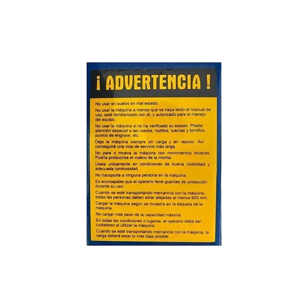Apilador  Manual 1000kg a 3000mm