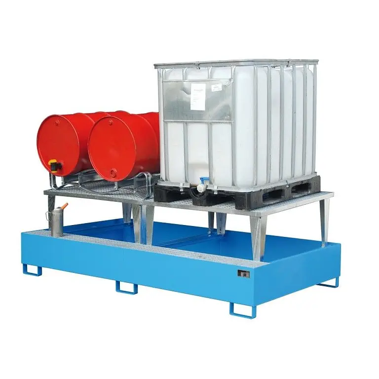 IBC storage tray painted light blue