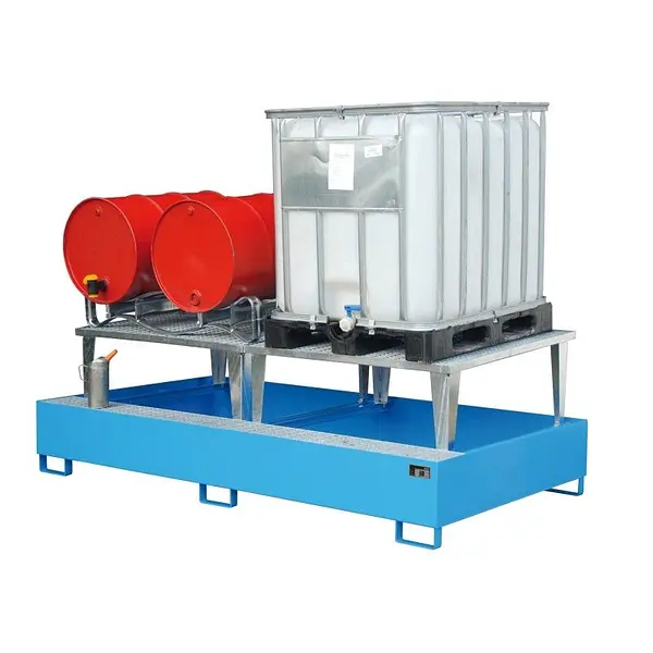 Bandeja de almacenamiento IBC pintada azul claro