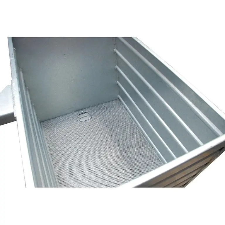 Volquete apilable de virutas, pintado, gris ratón