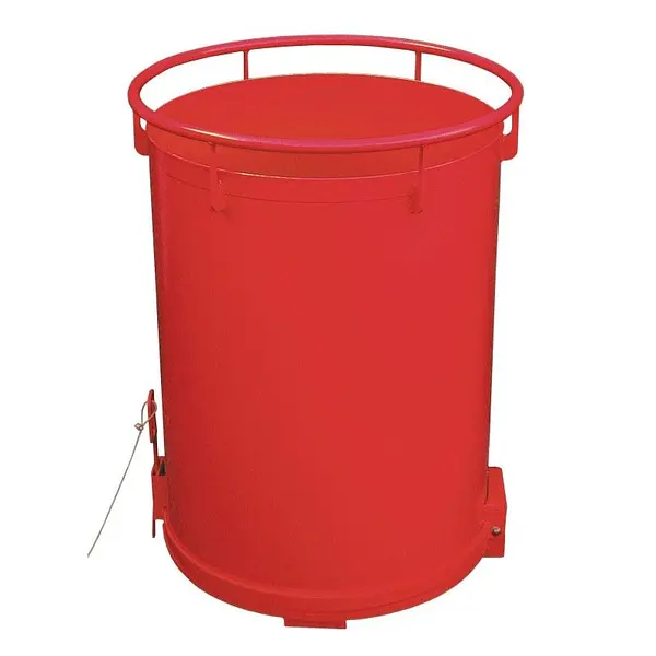 Contenedor cilíndrico, pintado, Rojo fuego
