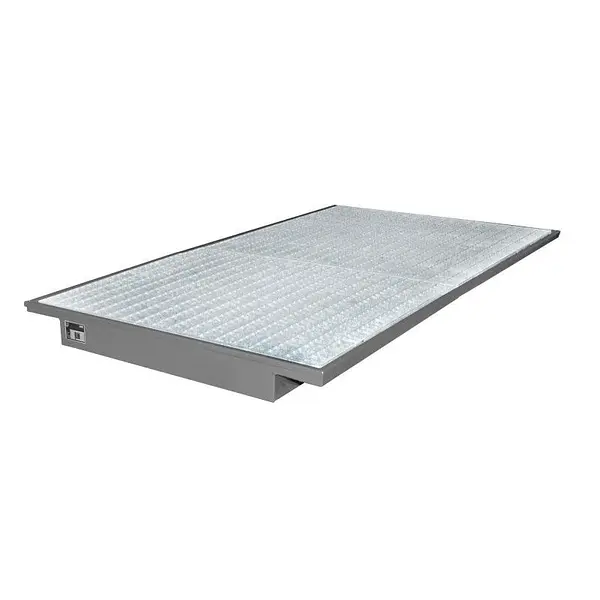 Fregadero suspendido pintado gris ratón