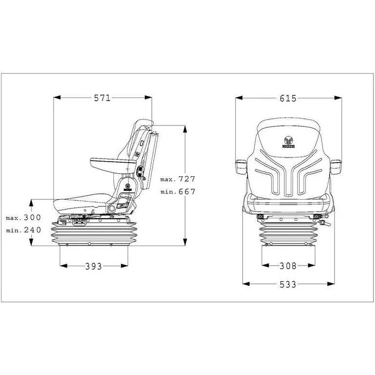 Asiento Grammer Maximo L para carretilla elevadora