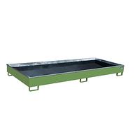 Balda colectora con inserto de PE, pintado, verde Reseda
