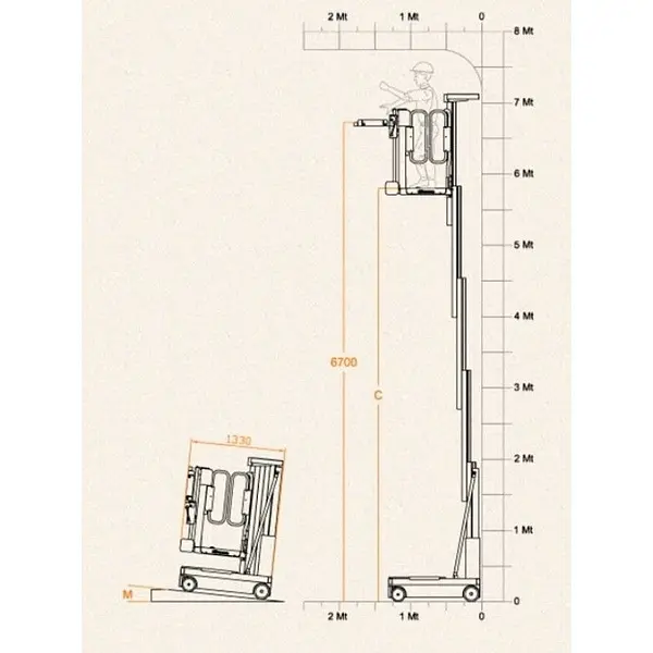200kg electric lifting platform for picking