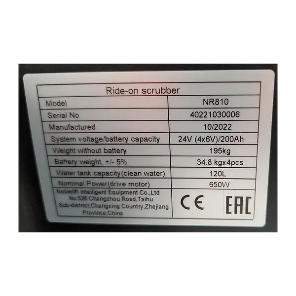 Fregadora Industrial con Conductor Subido 810mm Diam. Cepillo