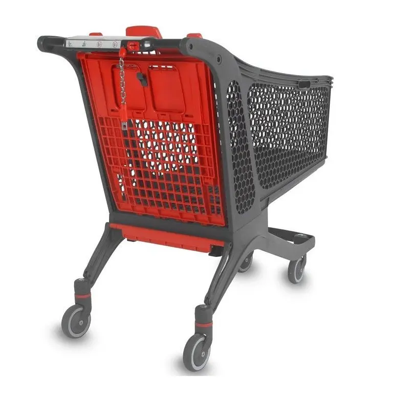 Plastic 240L supermarket and warehouse trolley